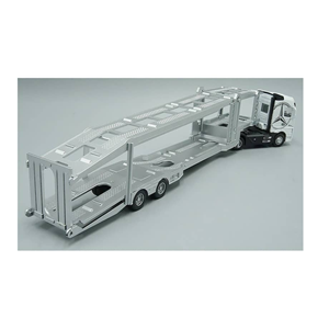 تریلی حمل خودرو سفید مدل بنز آکتروس 1:50 Trailer Model Benz Actros_اسباب بازی